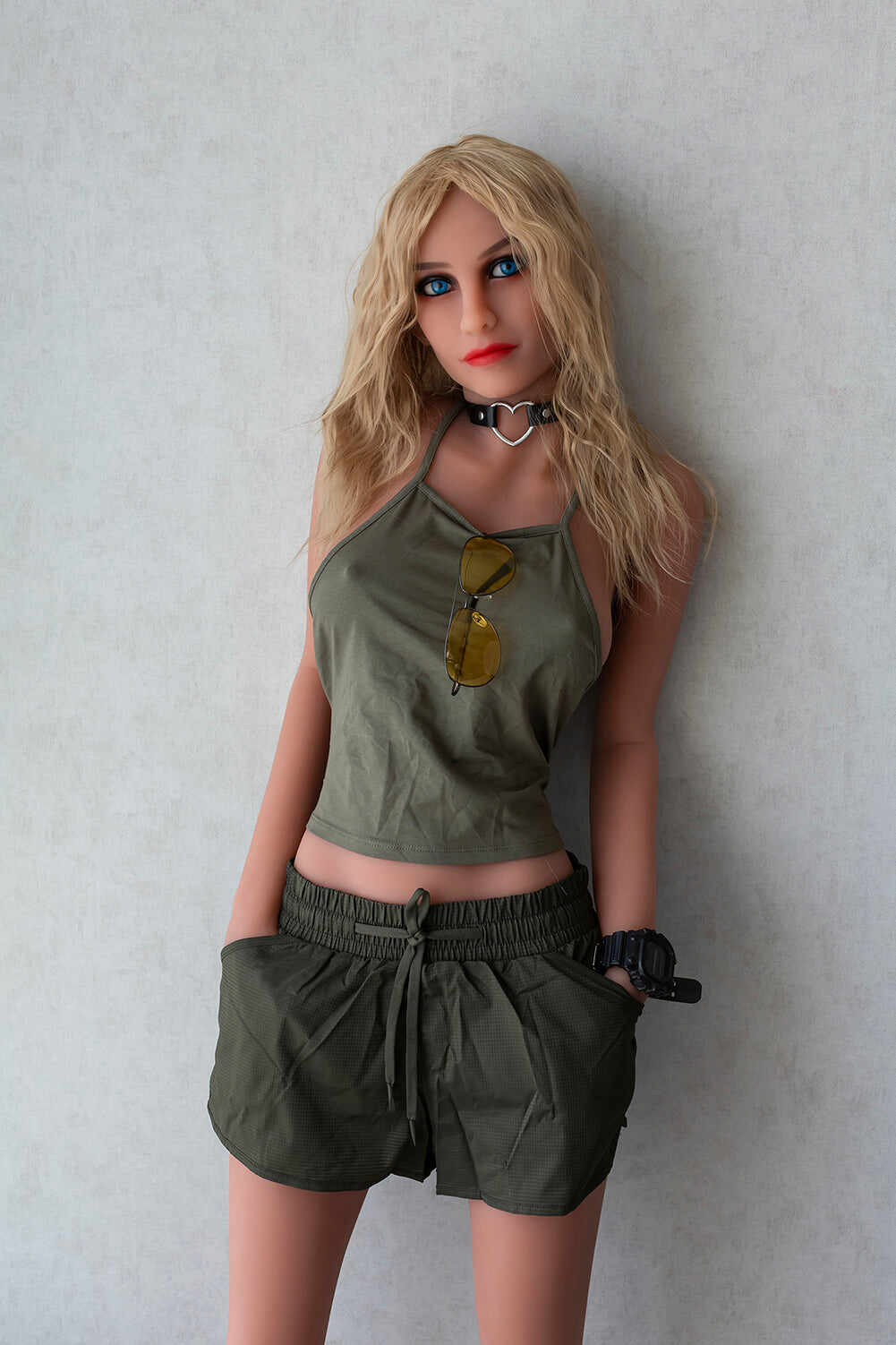 Doris 5ft45 / 166cm #216 Head TPE Blond Full Size Realistic Sex Doll With Flat Chest