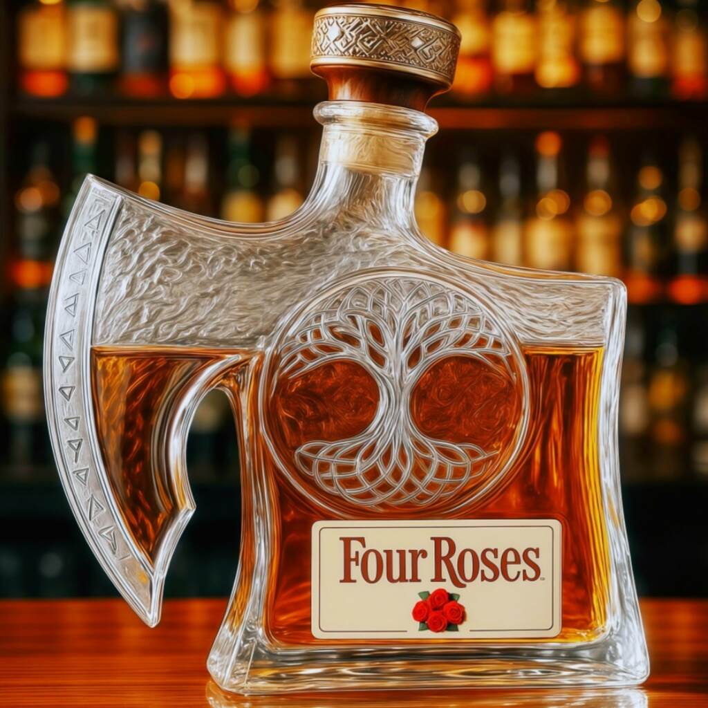 Viking Battle Axe Whiskey Bottle