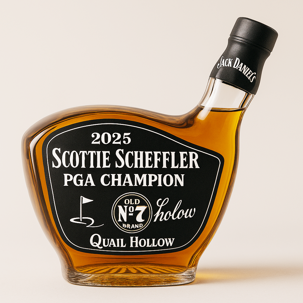 Golf Club Head Whiskey Bottle ： Commemorating Scottie Scheffler’s Victory at the 2025 PGA Championship