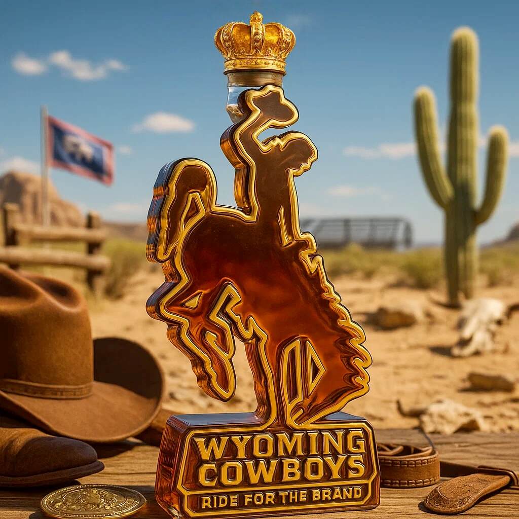 Wyoming Cowboys Limited Edition Whiskey Bottle