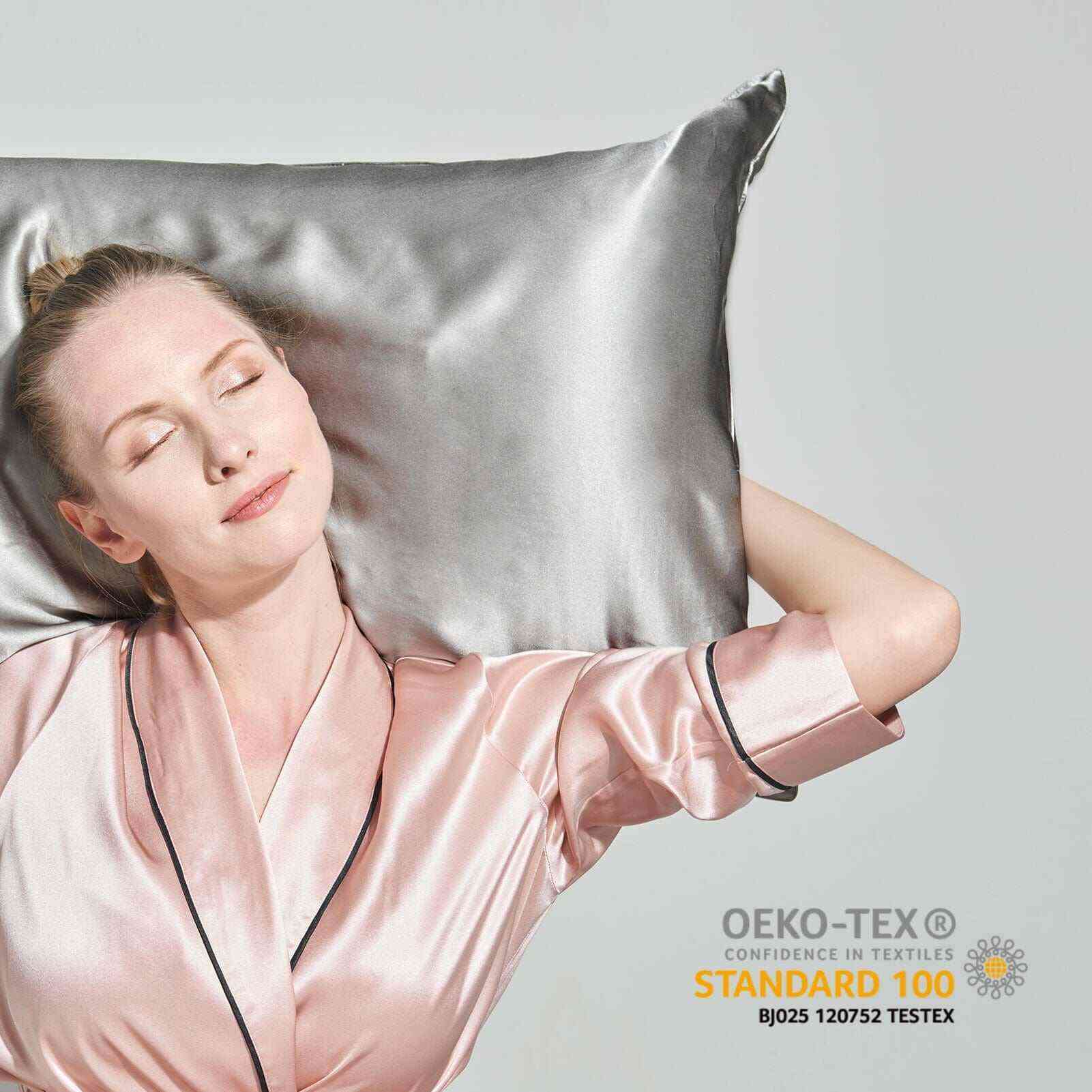 22 Momme Zipper Silk Pillowcase*2 (A pair of pillowcases)