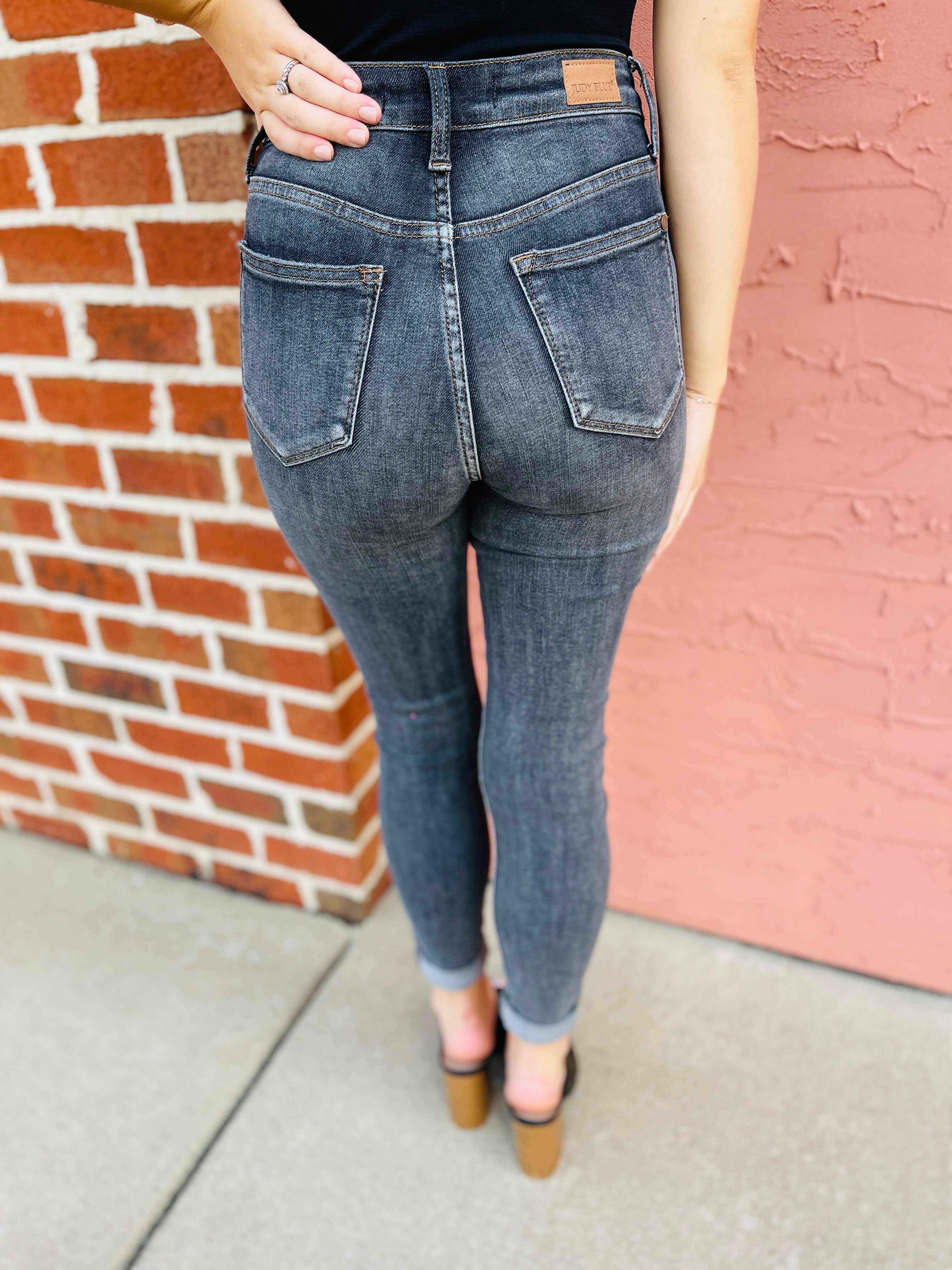 RESTOCK! Plus/Reg Shades of Grey Skinny Jeans