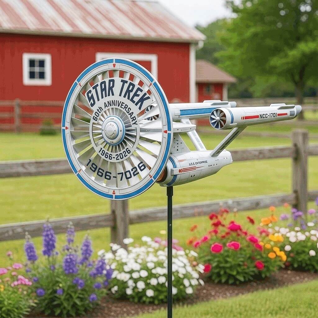 Star Trek 60th Anniversary Garden Wind Spinner