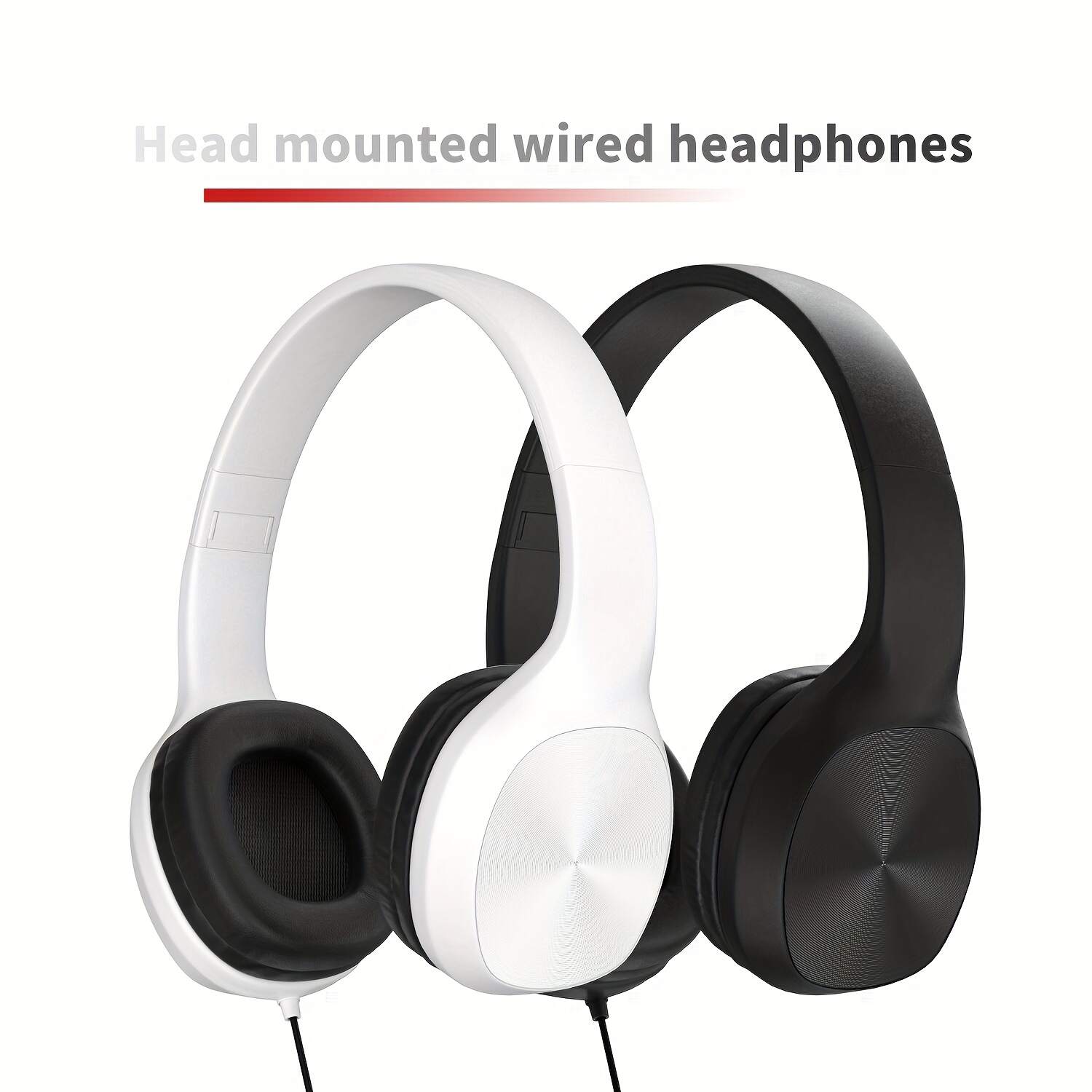 Stereo Headphones with Wire-Style Music Studs, Foldable for Mobile Phones, Computers, Tablets, and Laptops, High-Definition Sound for Clear Calls, Suitable for Watching Videos or Listening to Music