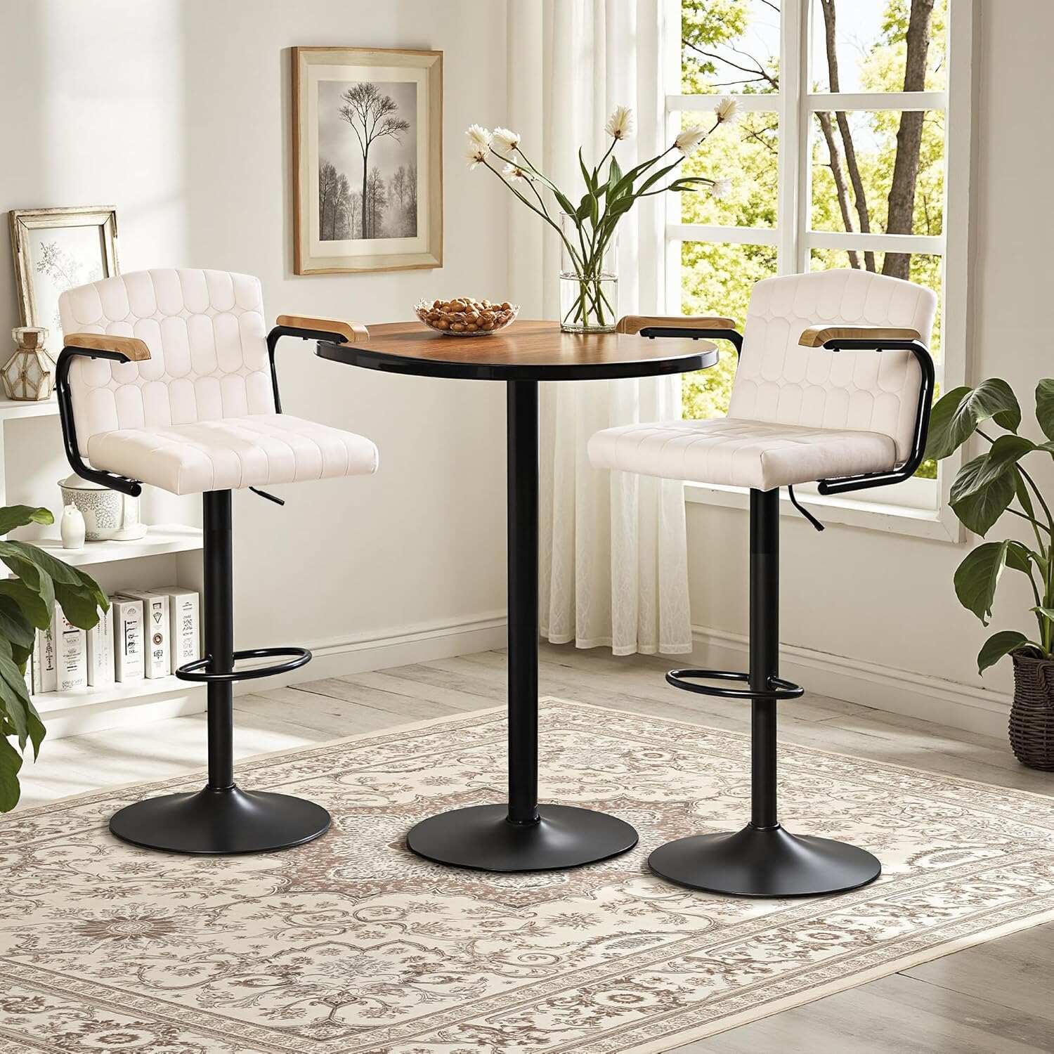 VECELO Bar Stools Set of 2