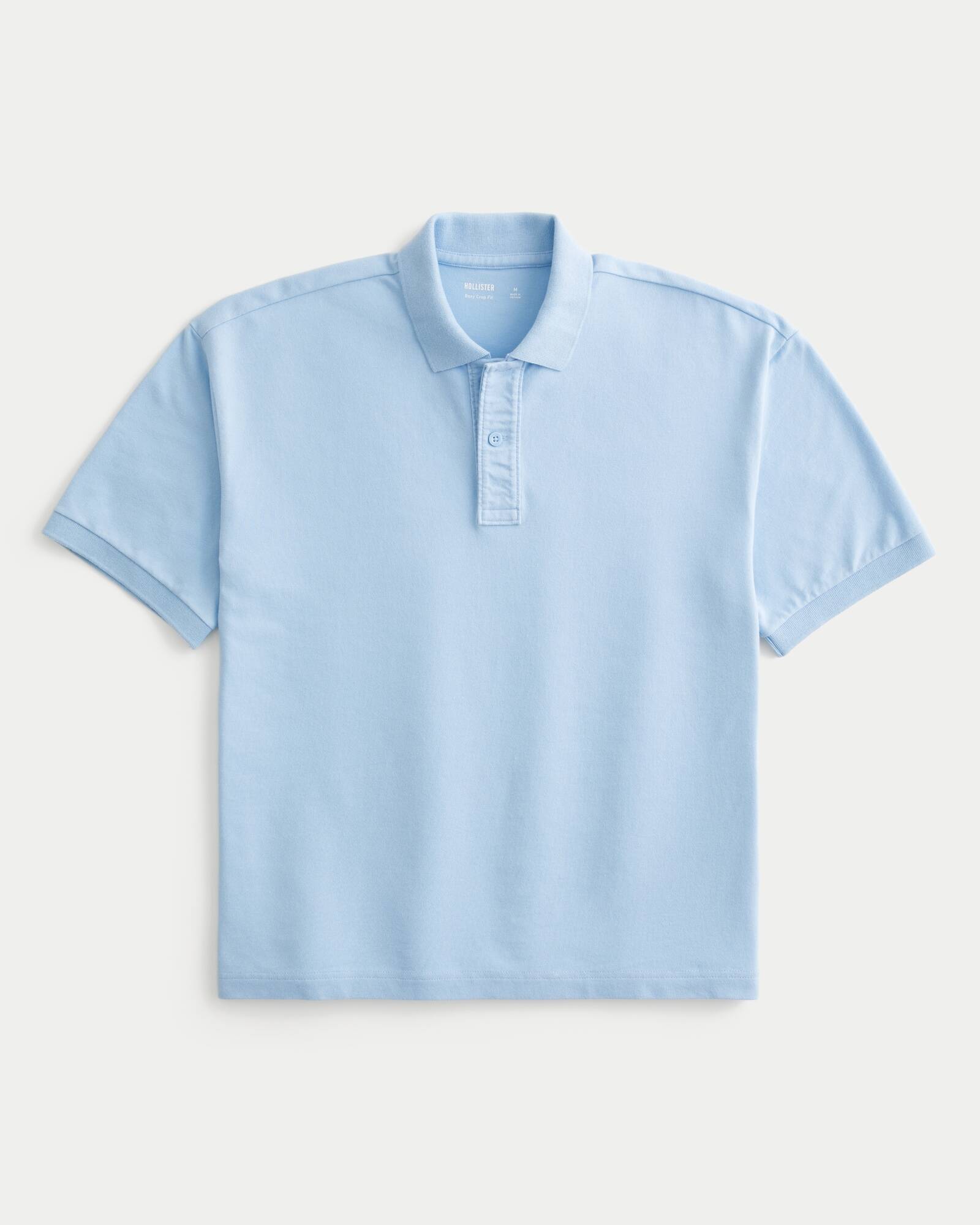 Boxy Crop Washed Polo
