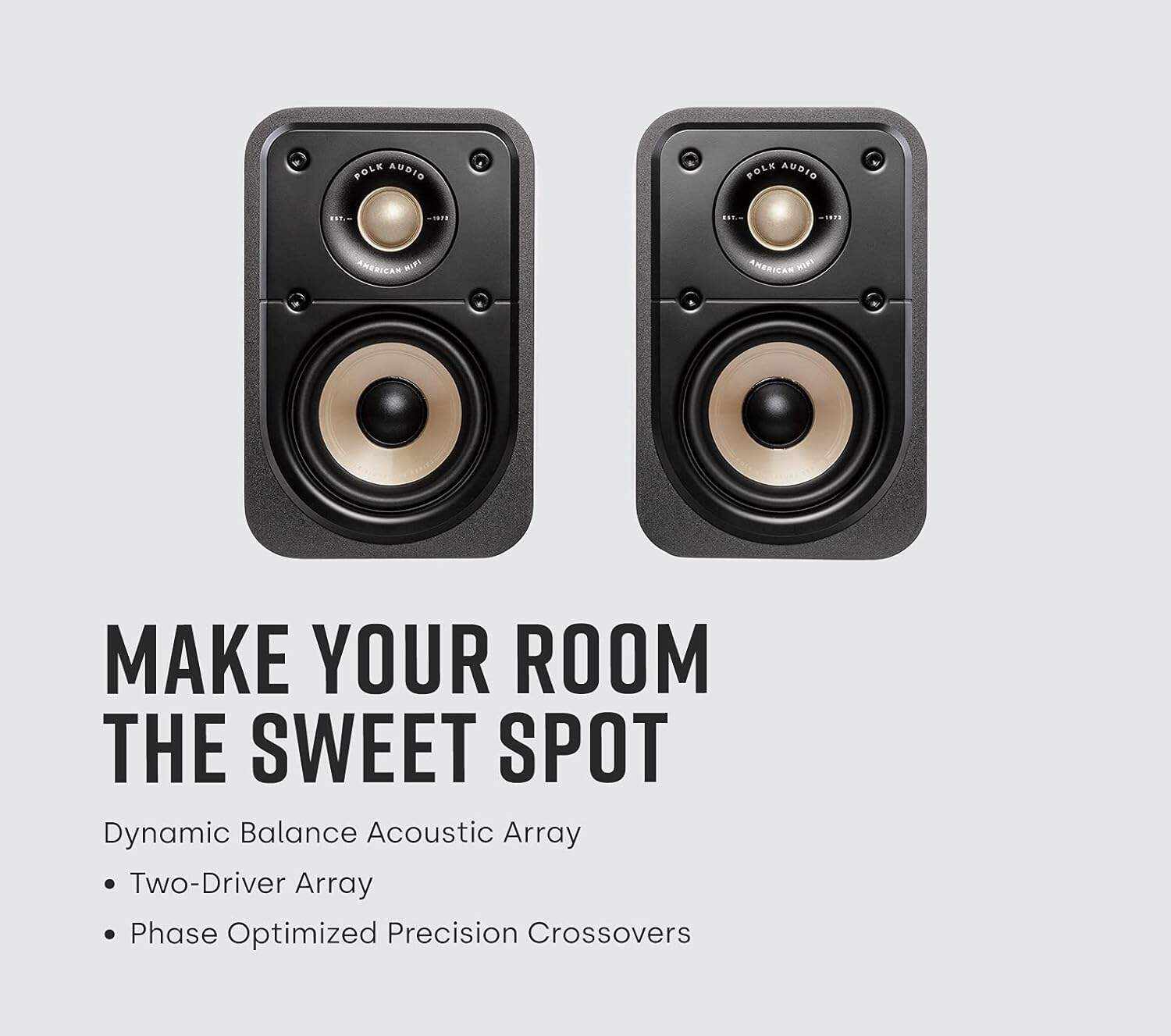 Polk Audio Signature Elite ES20 Bookshelf Speaker - Hi-Res Audio Certified,Dolby Atmos & DTS:X Compatible, 1