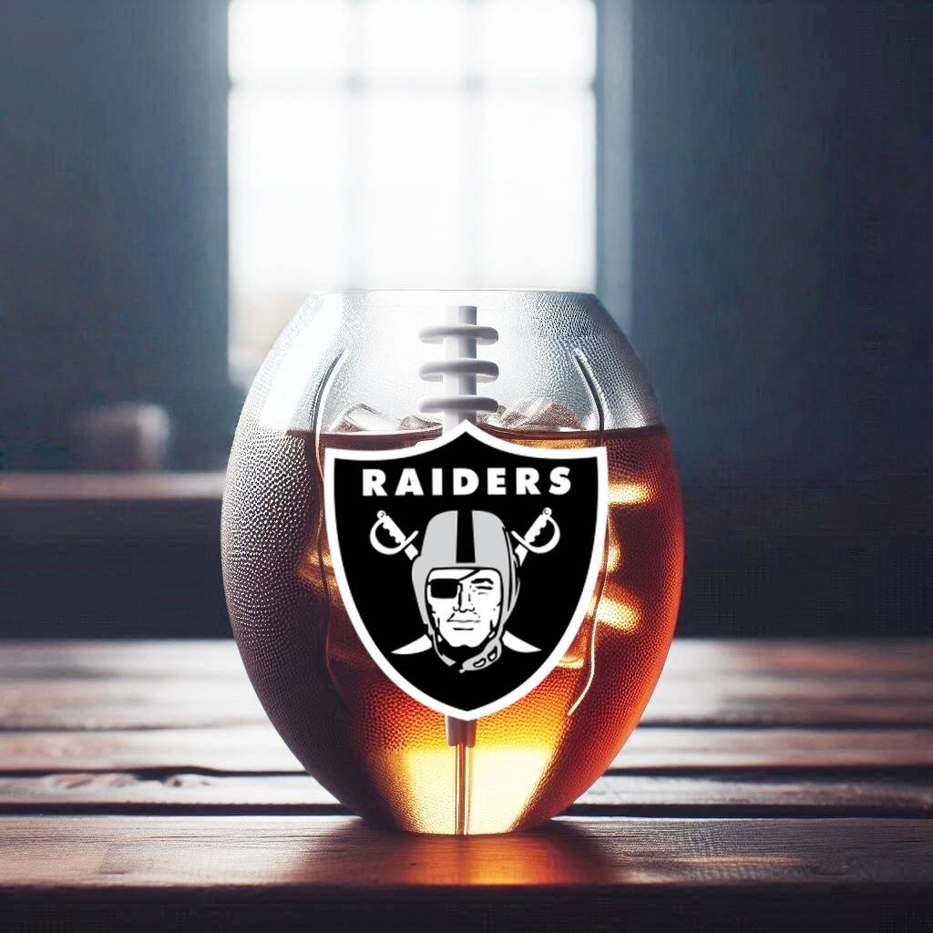 NFL Team Football Glass