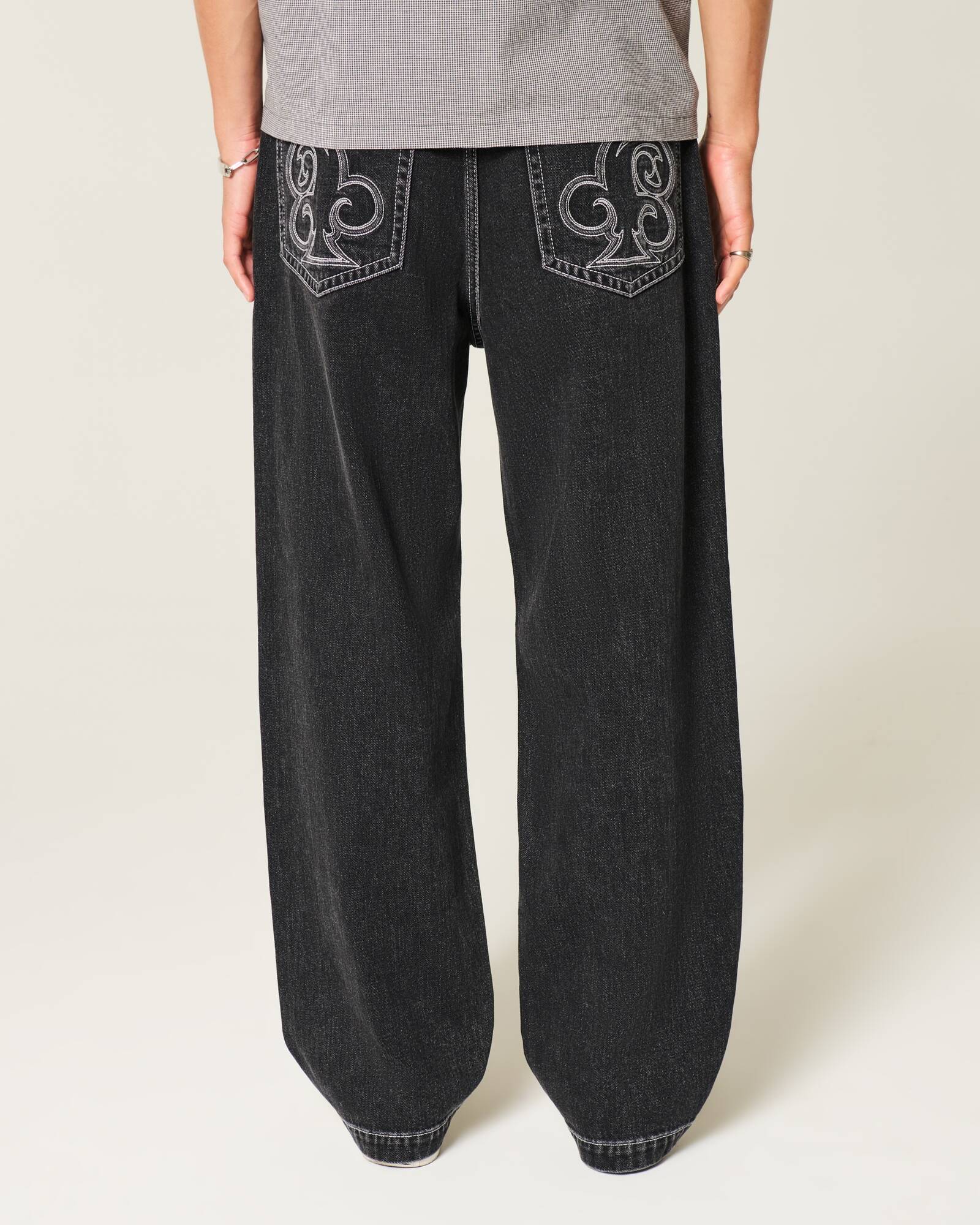 Railroad Stripe Baggy Painter Jeans