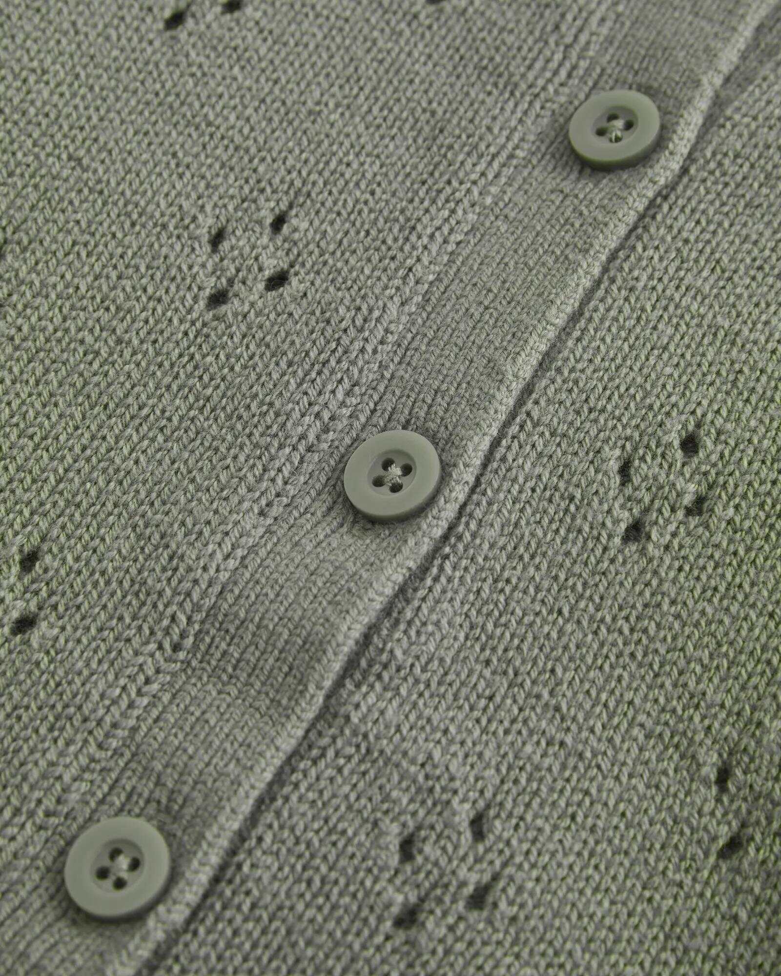 Eyelet Crew Cardigan