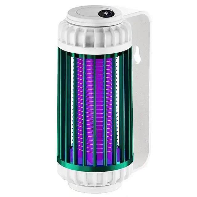Mosquito Trap Electric USB Portable Silent Killer Lamp Electric Bug Zapper Inhalation Mosquito Killer Lamp Household Outdoor Rechargeable Mosquito Trap Wall Mountable Desktop Friendly