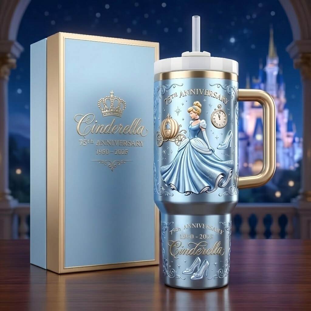 Cinderella 75th Anniversary Commemorative Tumbler