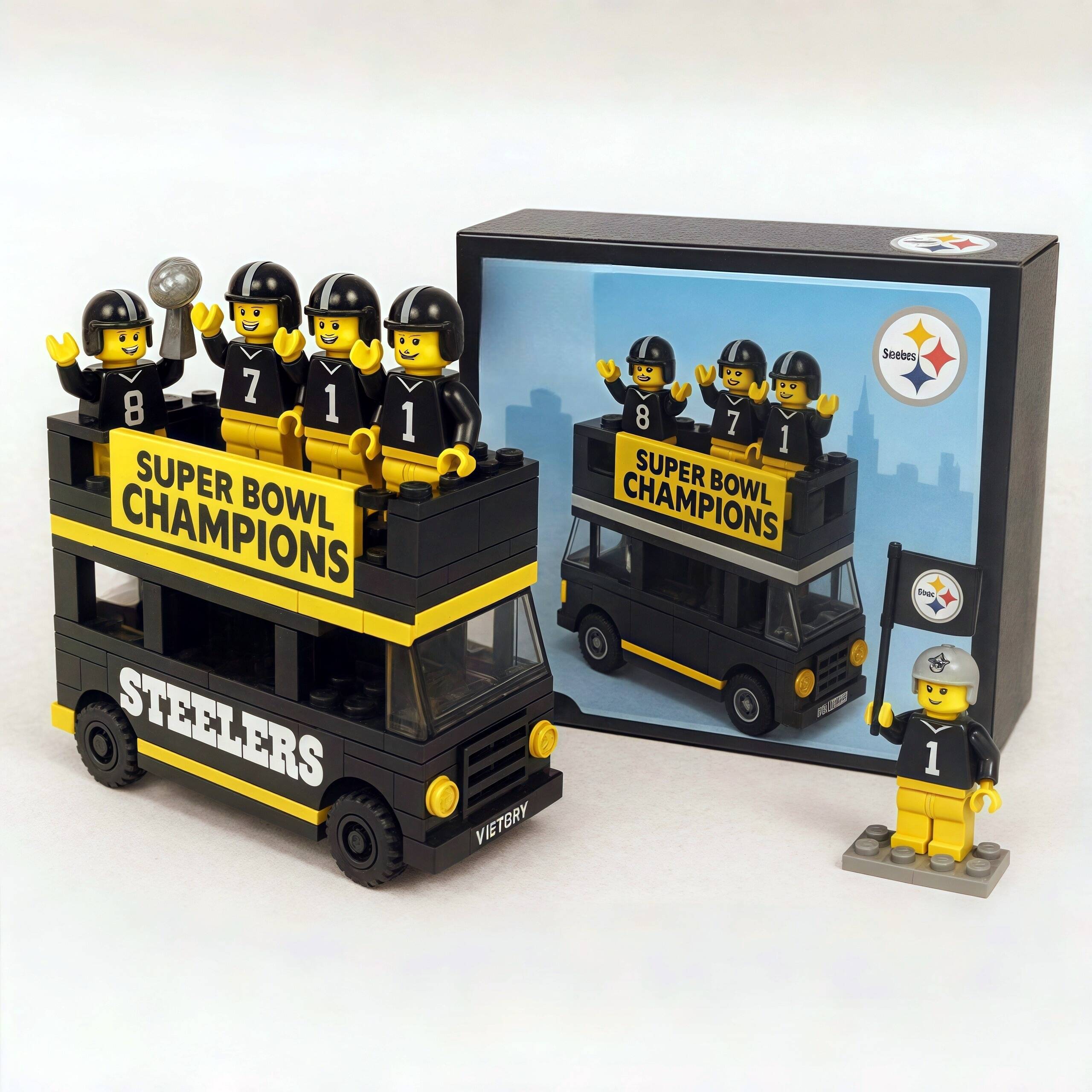 🏈🏆NFL Victory Parade Car Brick Set