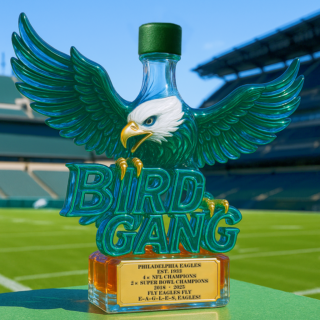 Philadelphia Eagles – Bird Gang Whiskey Bottle