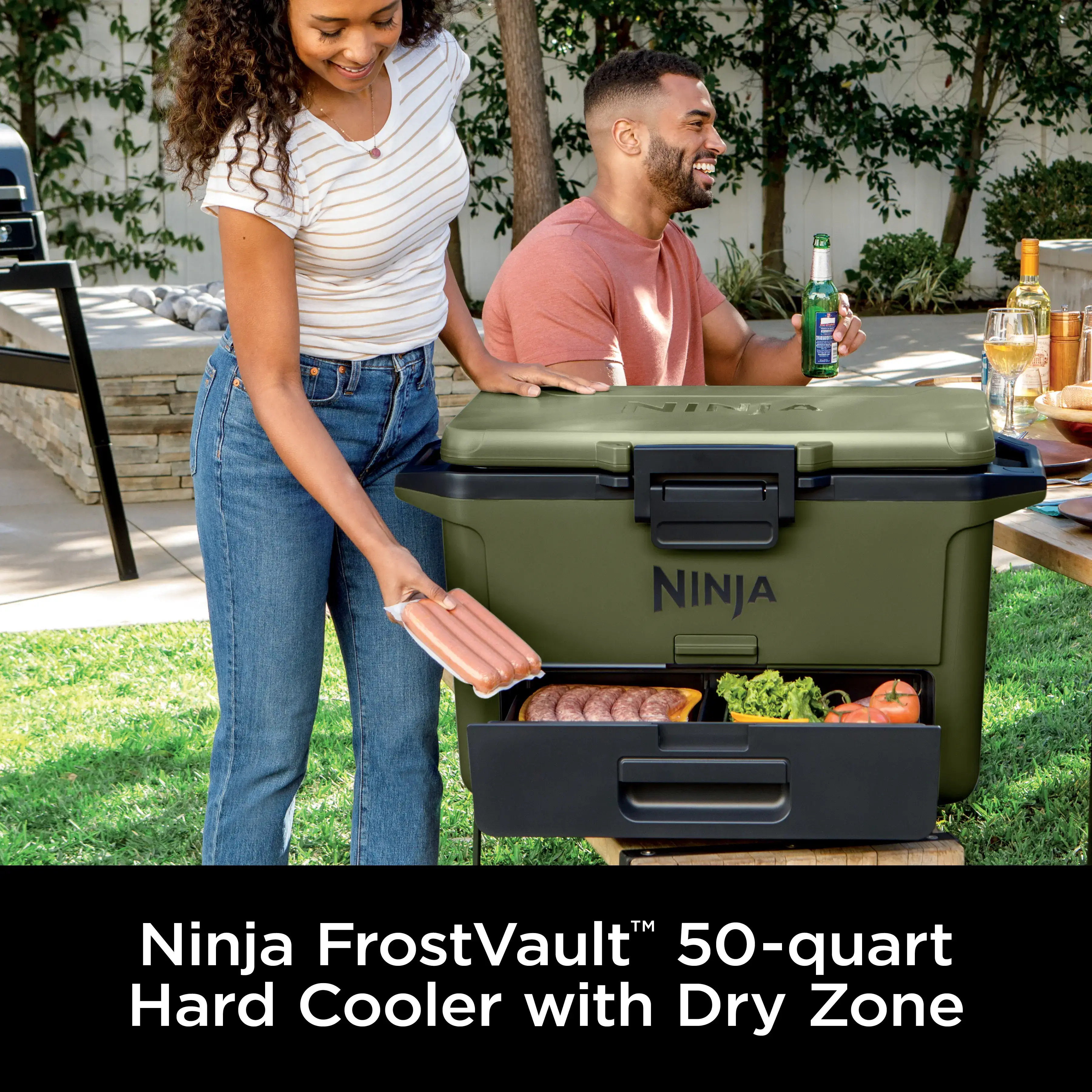 50qt Hard Cooler with Cold Dry Zone