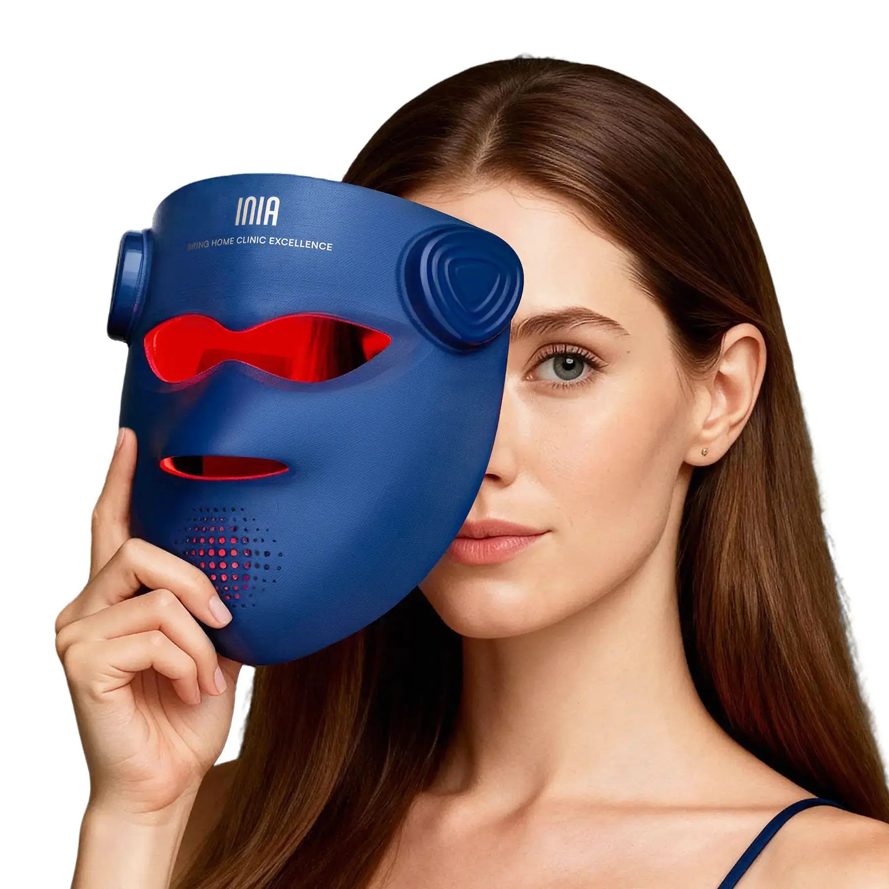 4D LED Light Therapy Mask, Dual NIR 940 + 850 nm Deep Penetration, Skin Repair & Lift, Jawline Firming with Cooling Therapy, Wireless Comfort