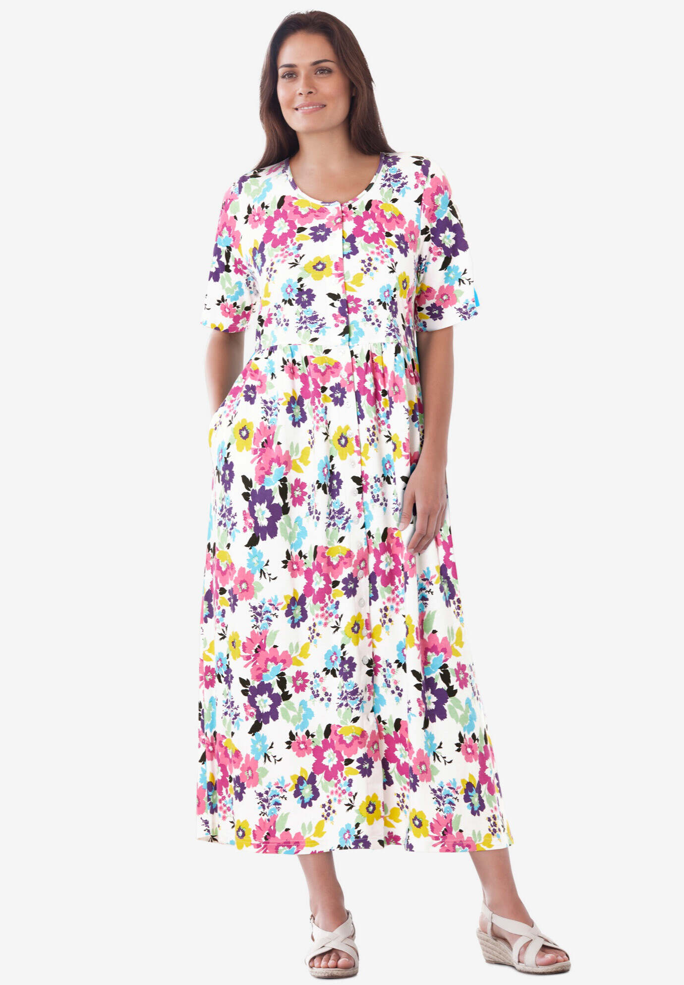 Button-Front Essential Dress