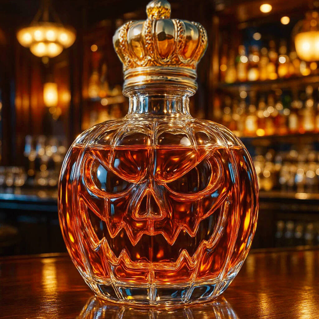 Evil Jack-O-Lantern Whiskey Bottle