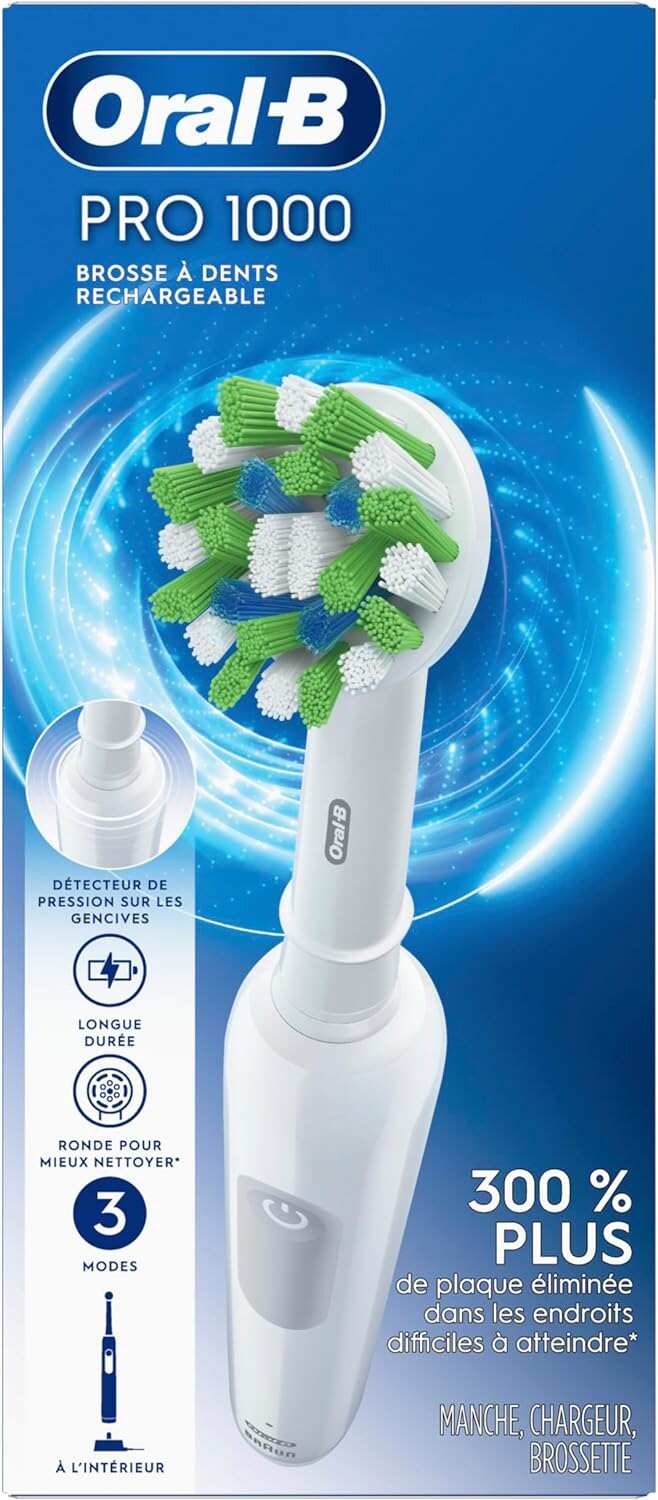 Oral-B Pro 1000 Rechargeable Electric Toothbrush, White