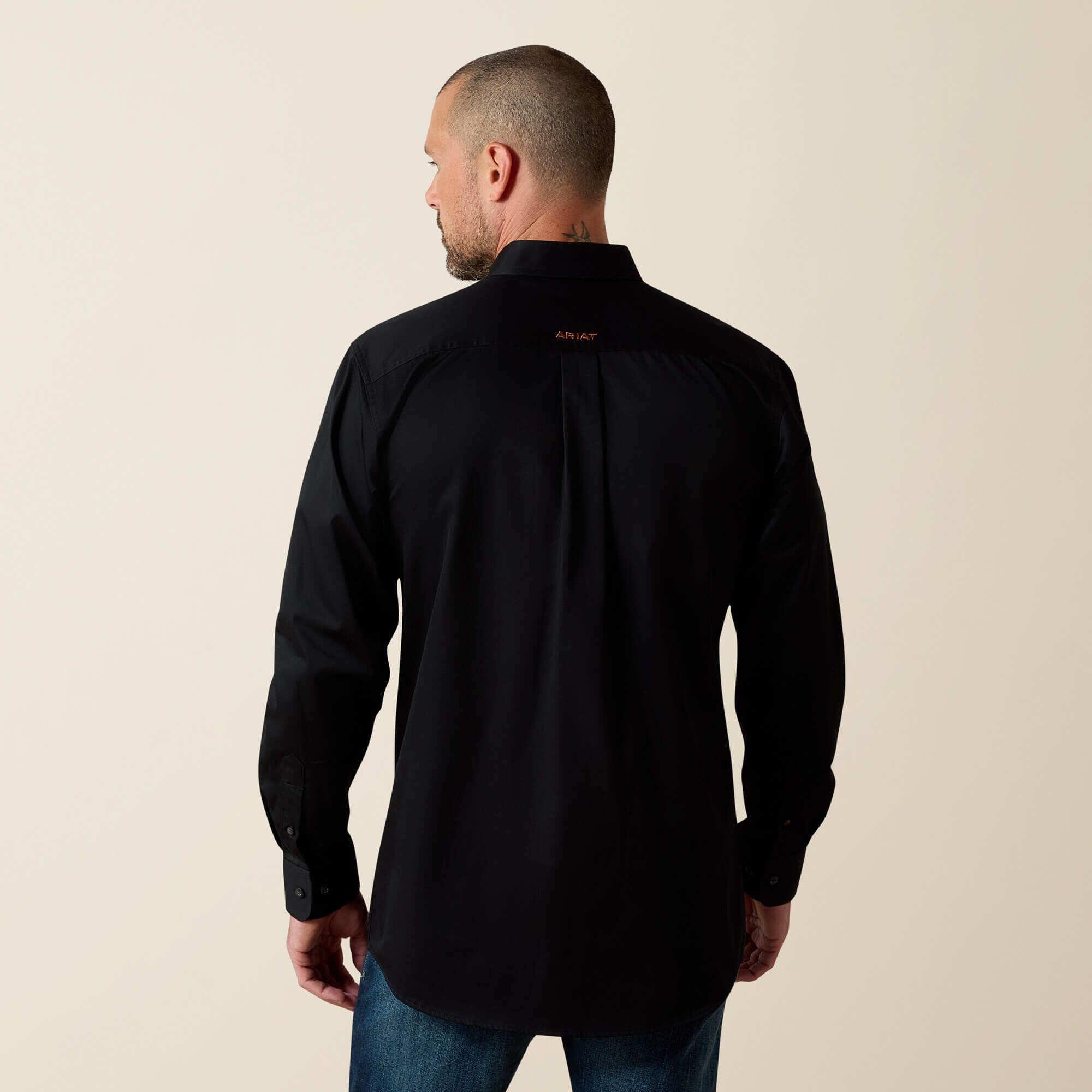 Solid Twill Fitted Shirt