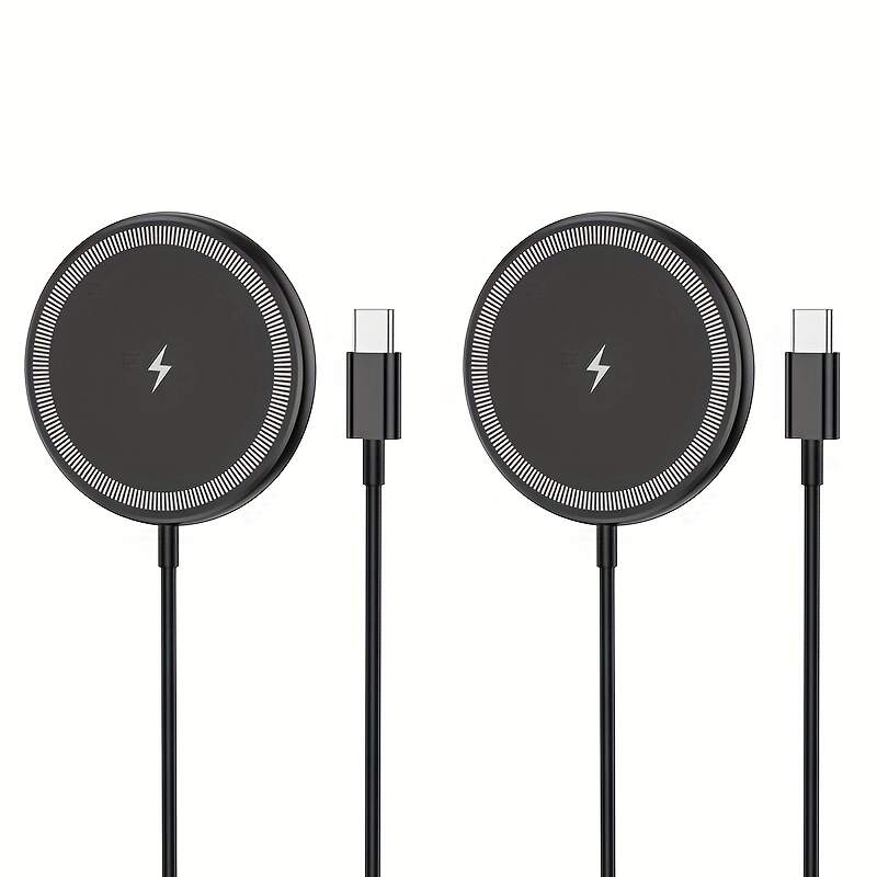 Portable Pocket Wireless Charger - Fast 30W Charging, Low Heat, Magnetic USB-Powered Charger for Phones, Earphones & Headphones, Strong Compatibility with iPhone, Android & Smart Devices, Portable Phone Charger