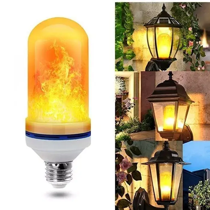 LED flame light bulb with gravity sensing effect