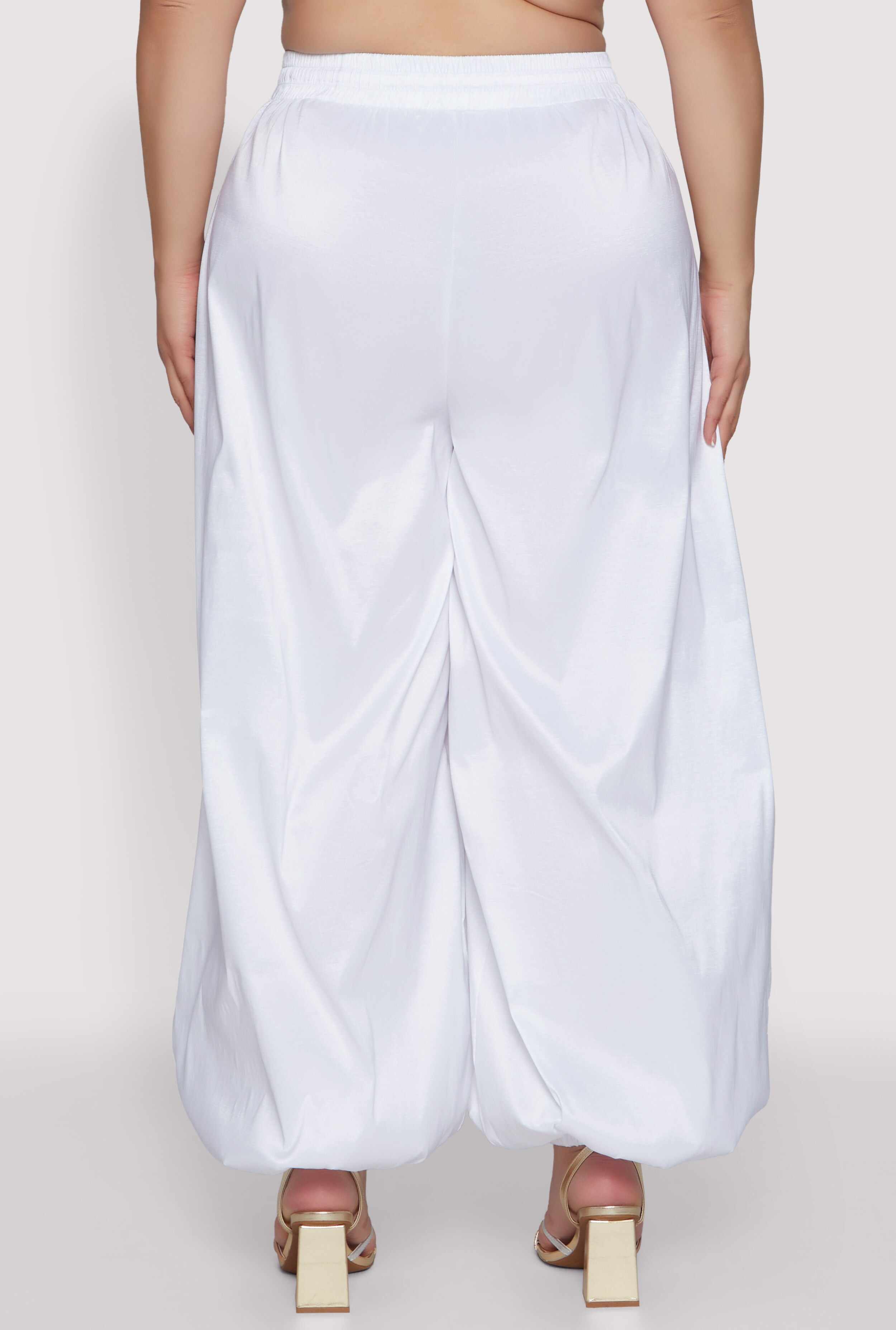 Plus Size Nylon Parachute Pants
