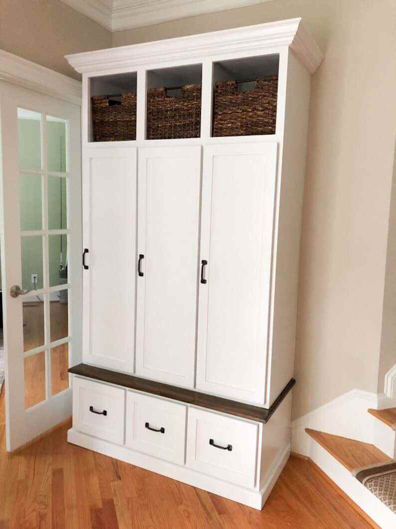 MARYLAND Locker entryway coat rack bench