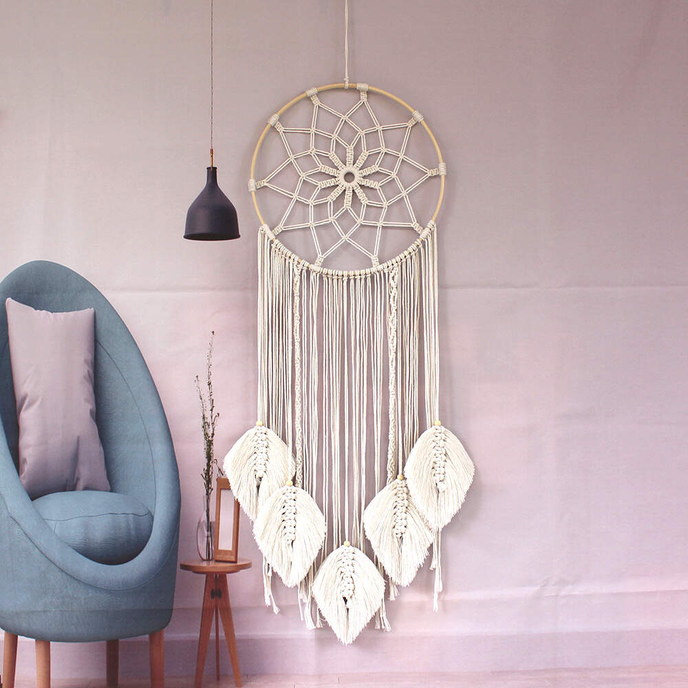 Cotton rope woven wall hanging