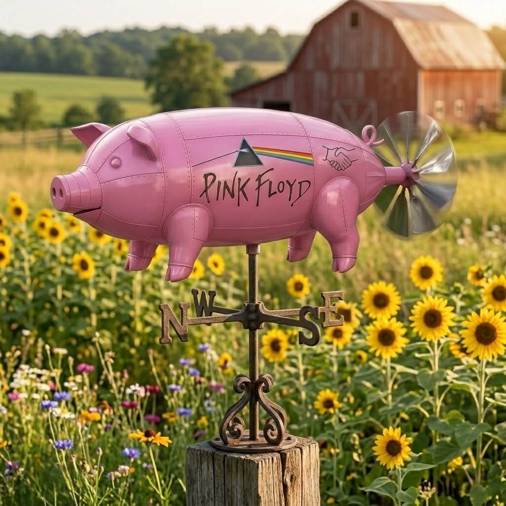 Pink Floyd Animals Pink Pig Garden Wind Spinner