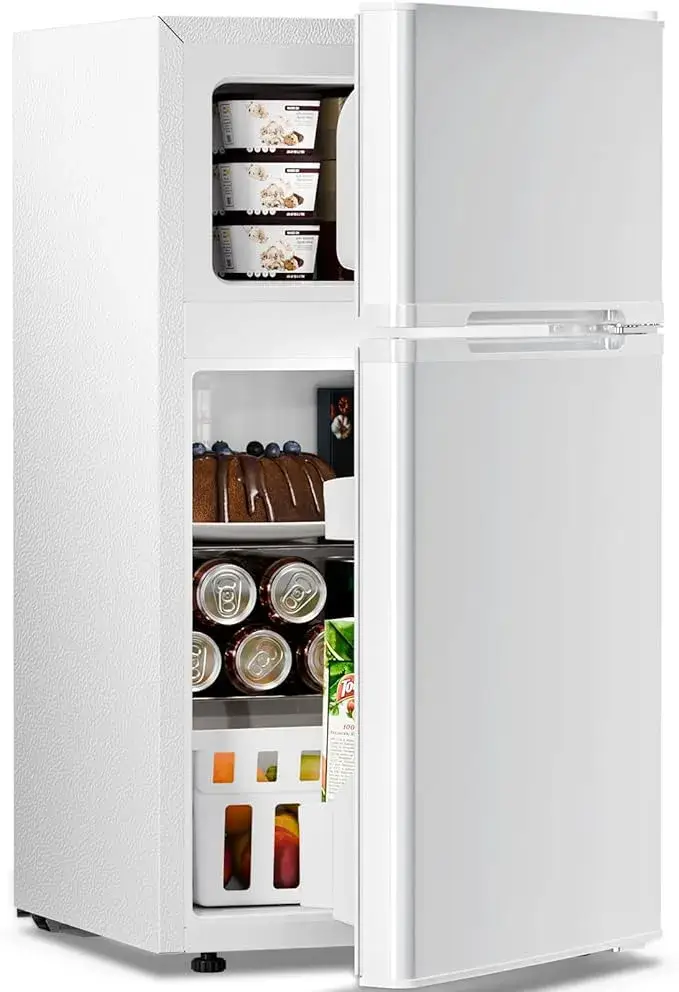 🔥Clearance Sale🔥3.2 Cu.Ft Compact Refrigerator with Freezer – Space-Saving Cooling for Drinks, Food & Snacks