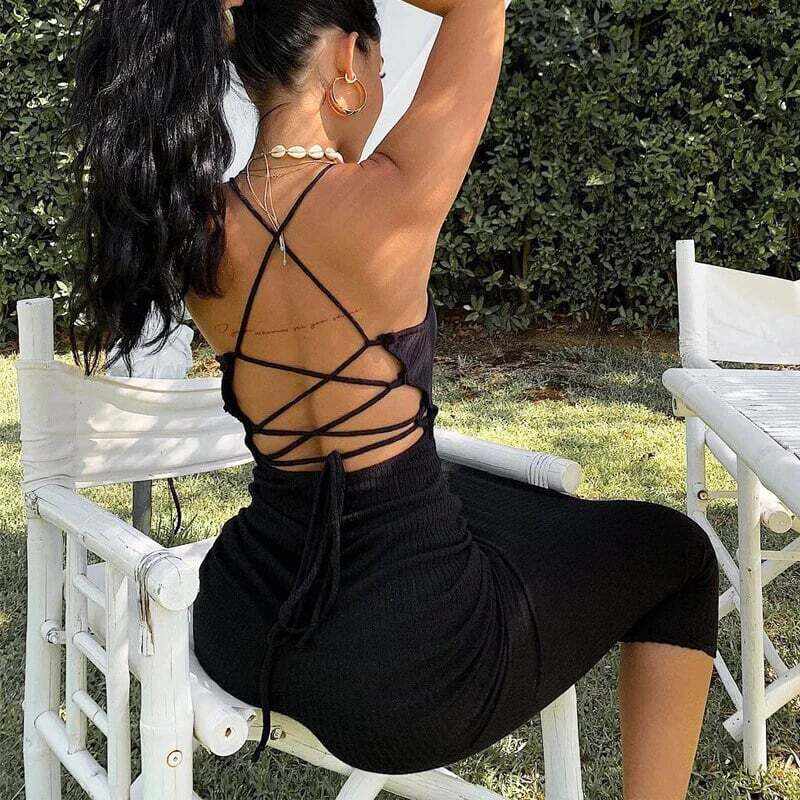 Sexy backless dress