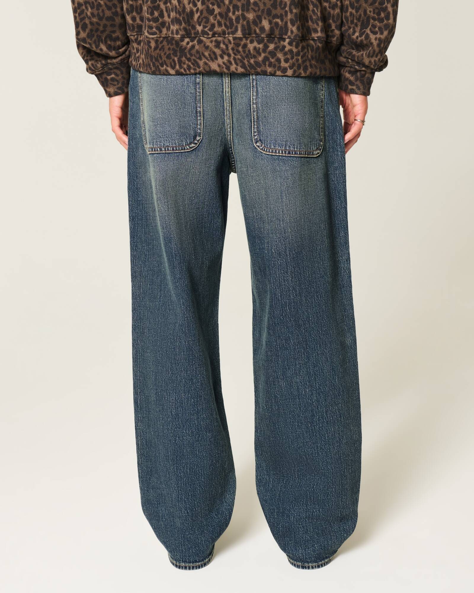 Railroad Stripe Baggy Painter Jeans