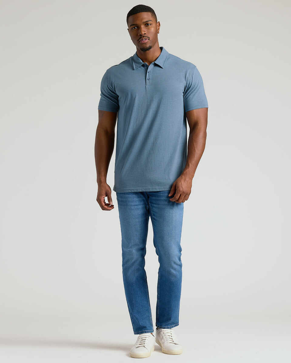 Dark Heather Tempest Short Sleeve Tall Polo