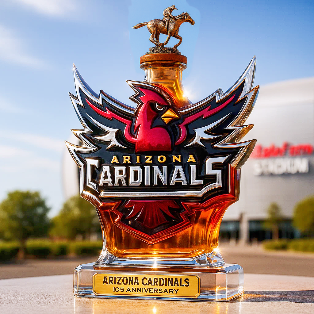 Arizona Cardinals 105th Anniversary Whiskey Bottle