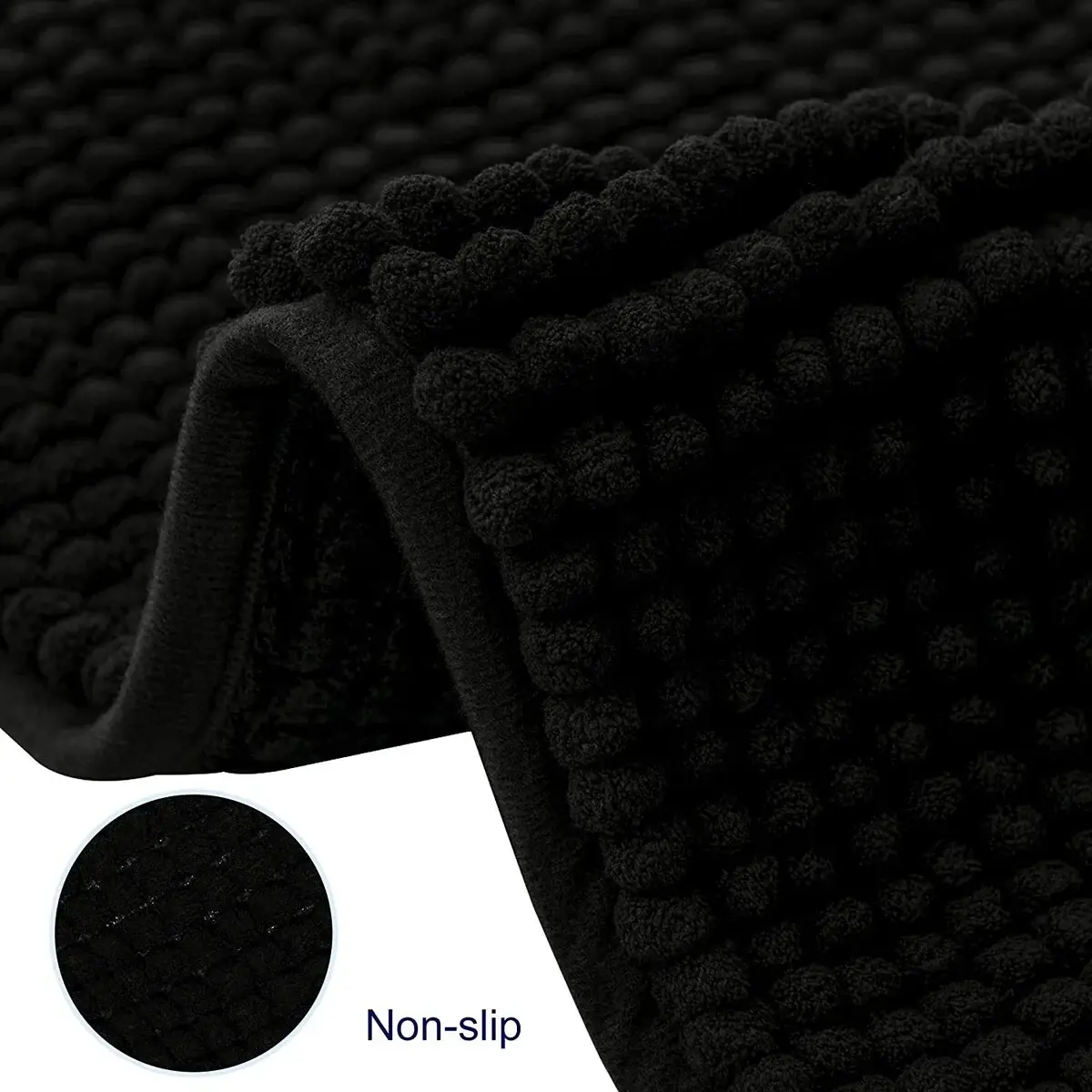 Subrtex Luxury Chenille Bath Rugs Soft Bathroom Mats