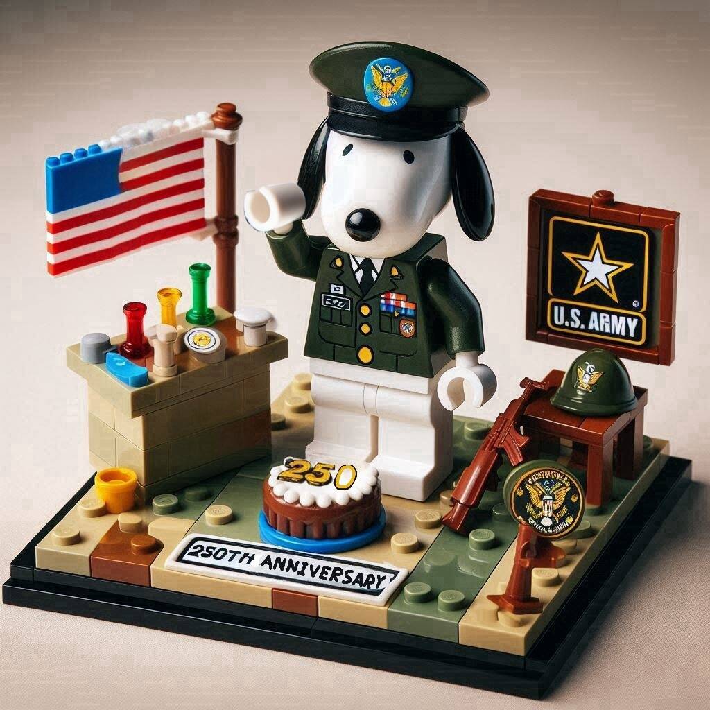 Snooopy Military 250th Anniversary Brick Set