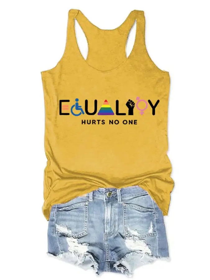 Women's 'Equality Hurts No One' Printed Tank Top