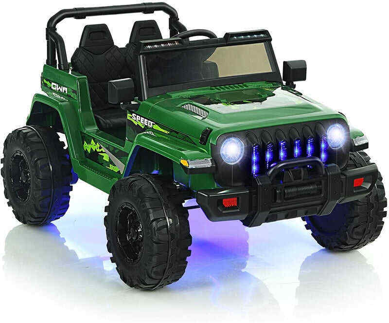 12V Kids Ride-on Jeep Car Battery Powered Electric Truck with Parental Remote Control