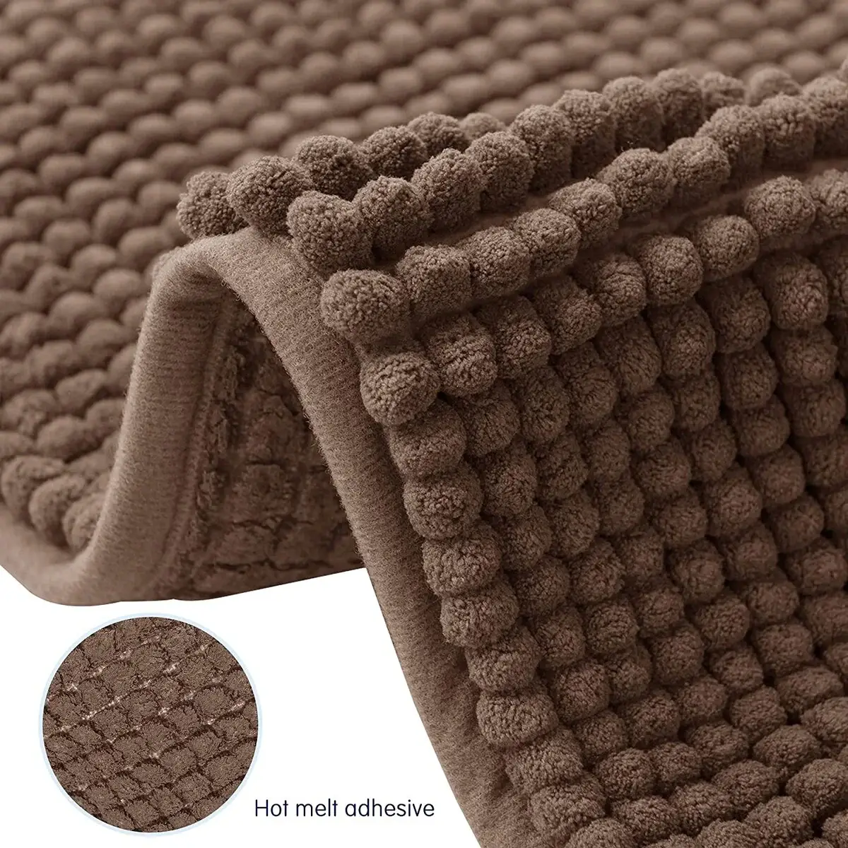 Subrtex Luxury Chenille Bath Rugs Soft Bathroom Mats