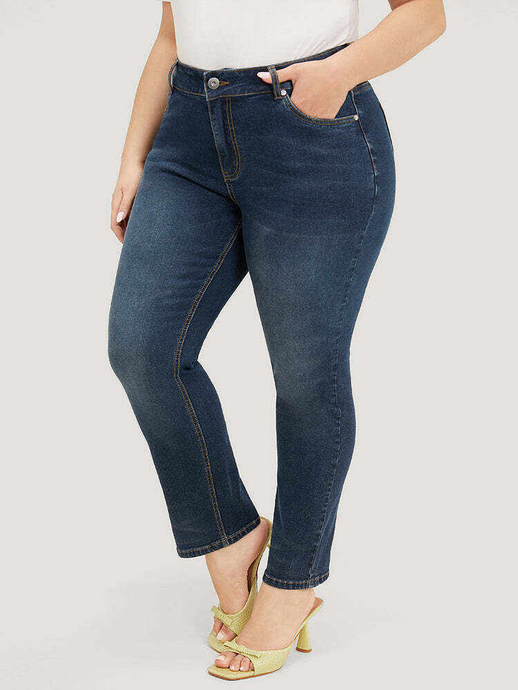 Very Stretchy High Rise Dark Wash Vintage Full Jeans