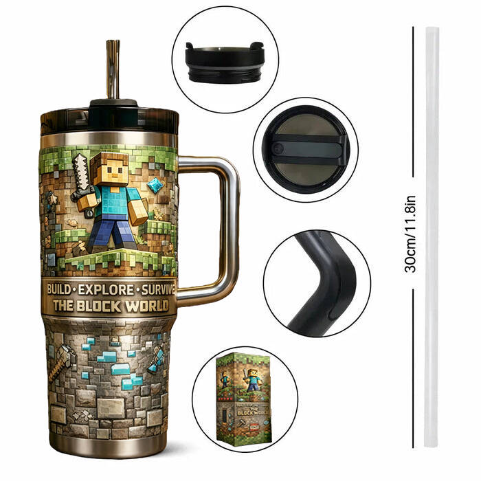 🧱 Block World Collector’s Adventure Tumbler