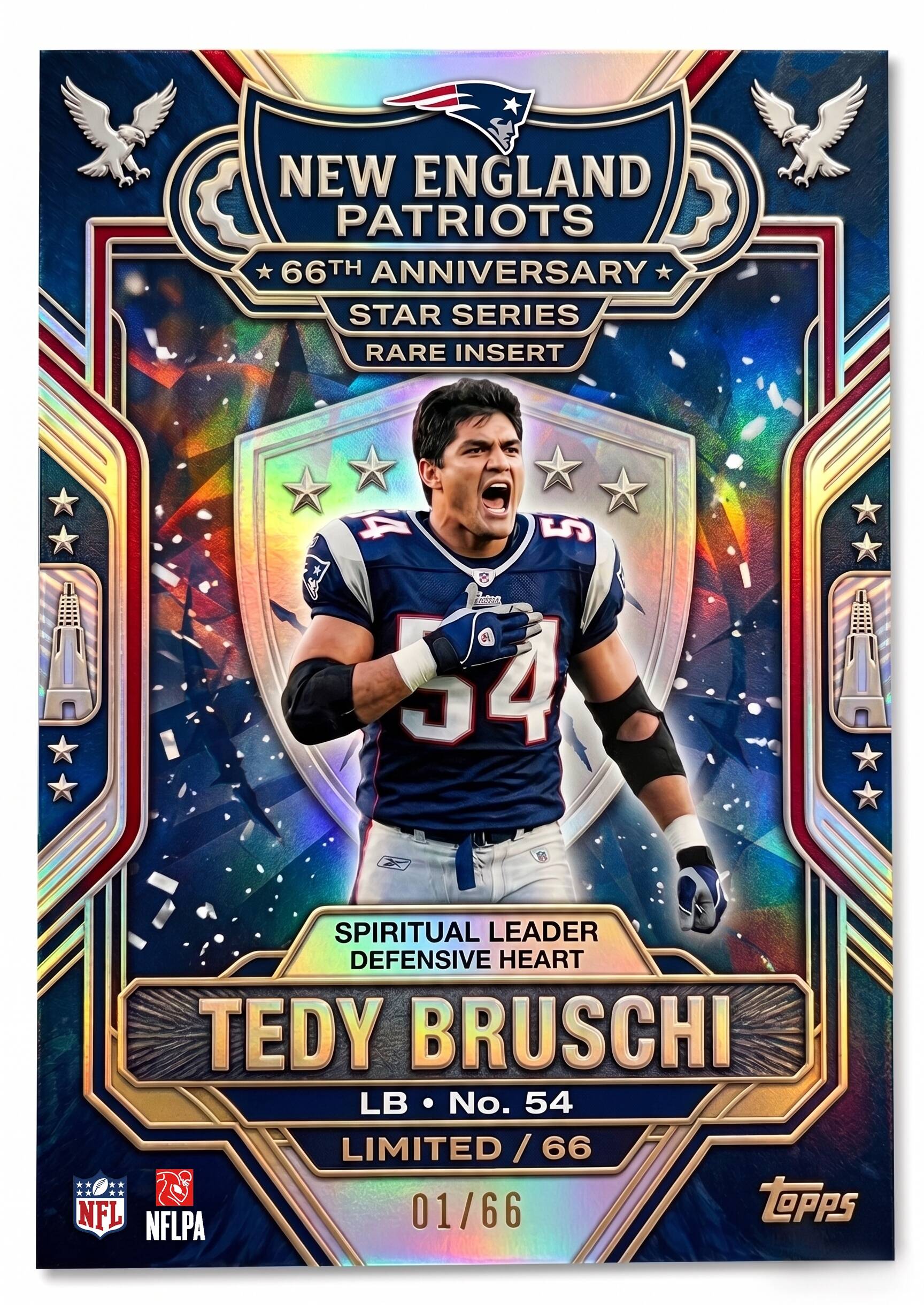 🏈New England Patriots 66th Anniversary Cards