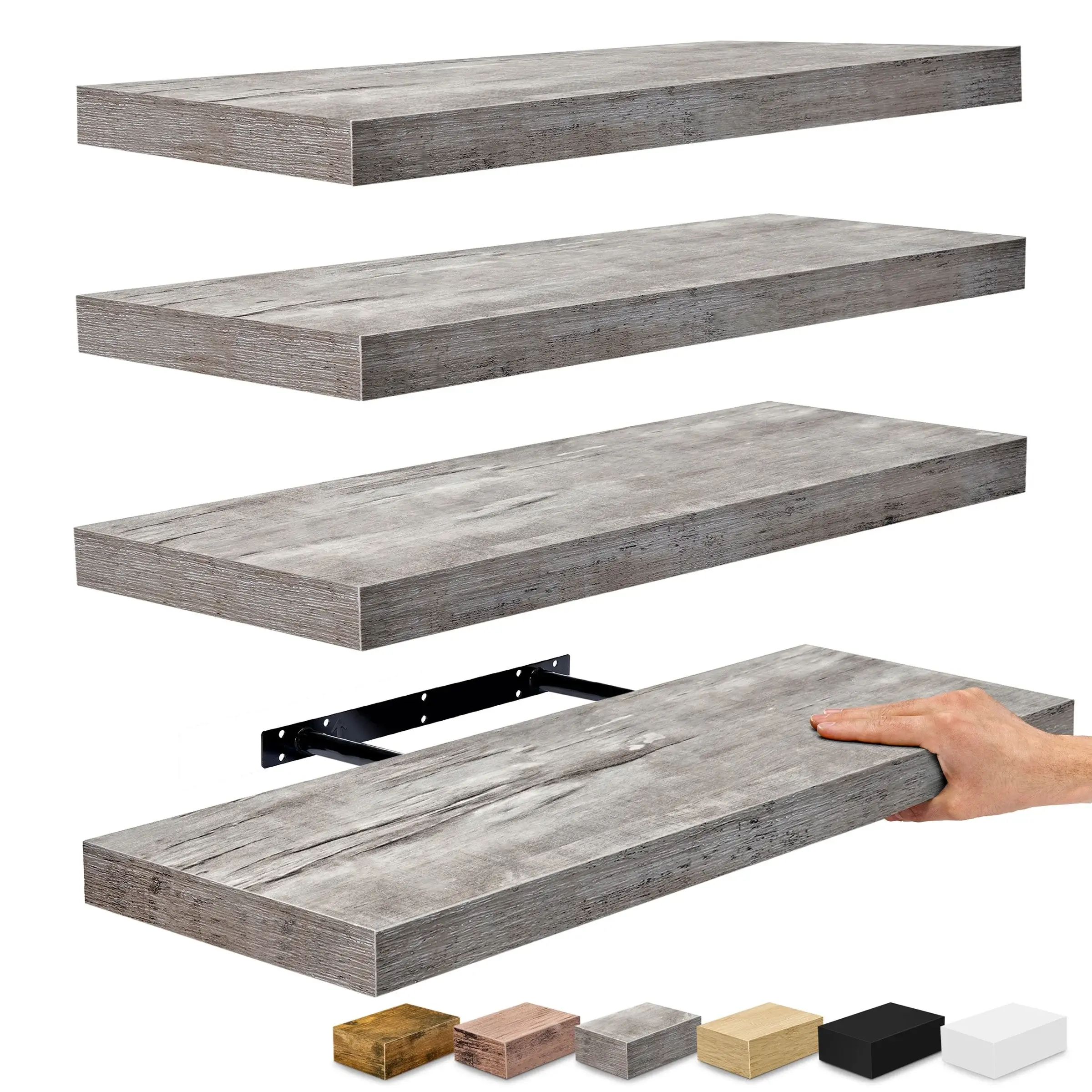 Sorbus Floating Wall Shelves Wall Mounted (4 Pack)