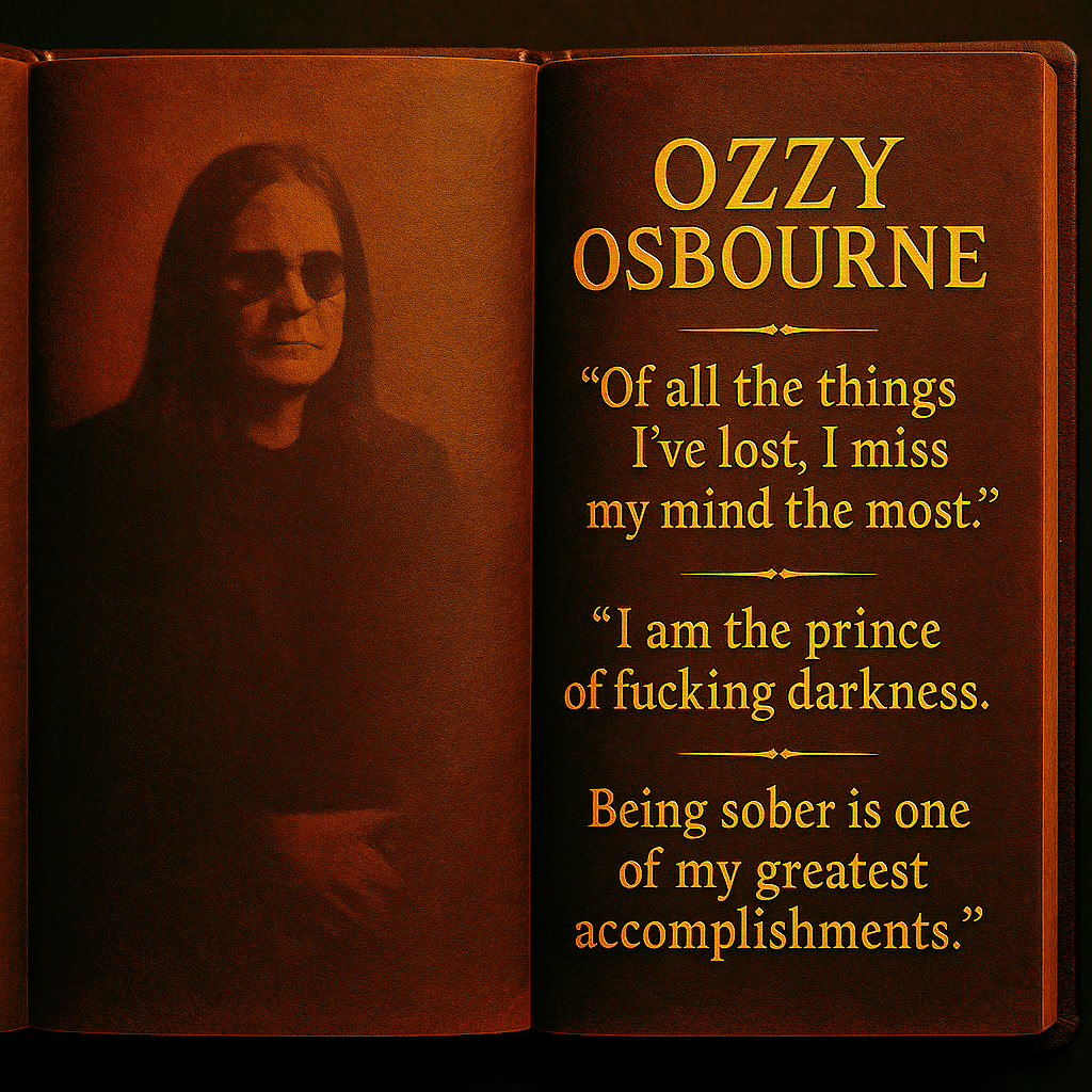 Ozzy Osbourne Memorial Handmade Notebook
