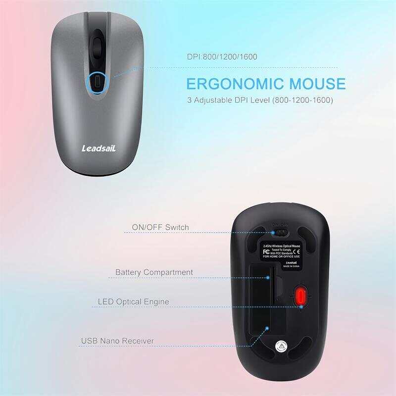 Wireless Keyboard and Mouse Combo | Compact and Silent Wireless USB Mouse and Computer Keyboard Set | for Windows Laptop, Desktop, PC