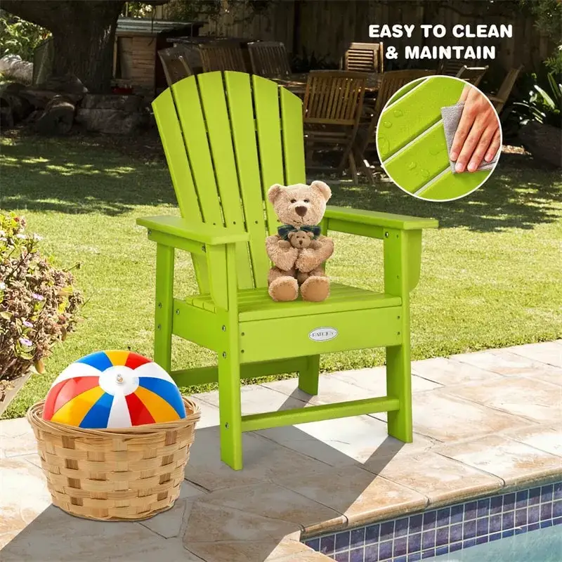 Patio Kids Adirondack Chair Outdoor Chair with Ergonomic Backrest