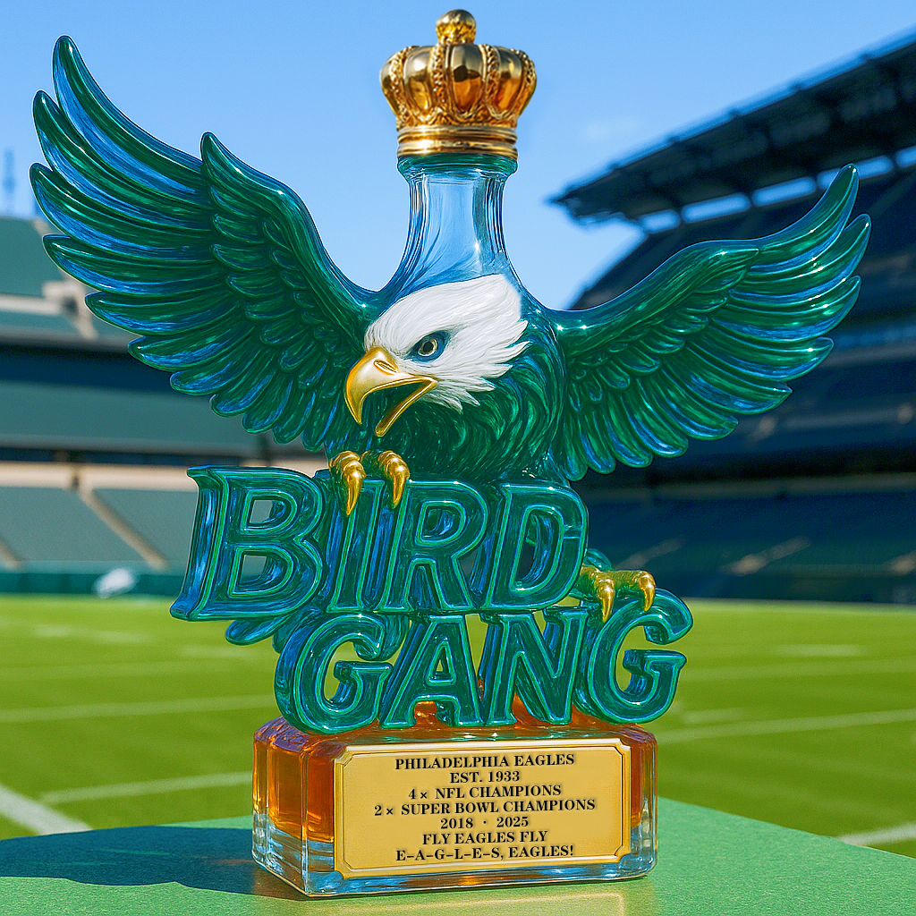 Philadelphia Eagles – Bird Gang Whiskey Bottle