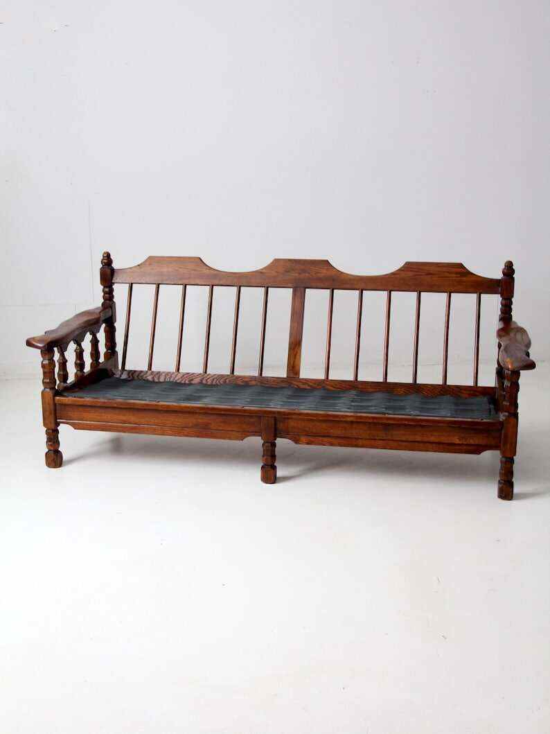 vintage lodge style rustic couch