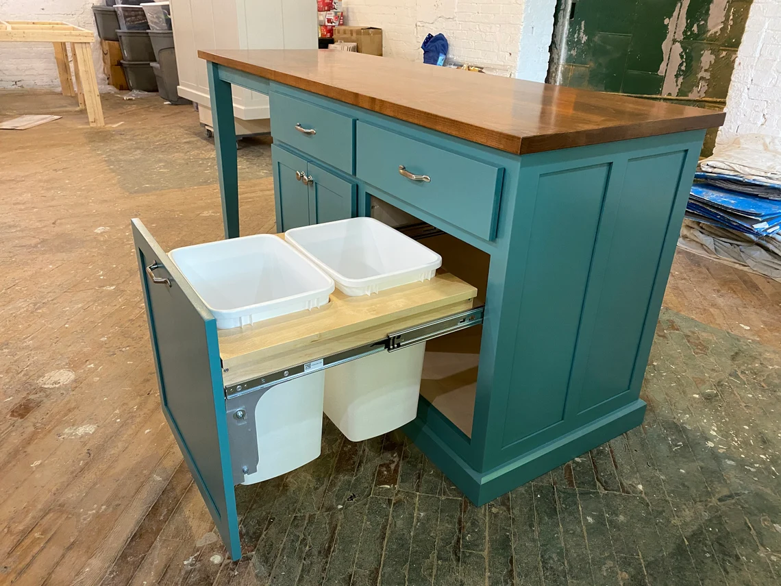 Kitchen Island with End Seating Area